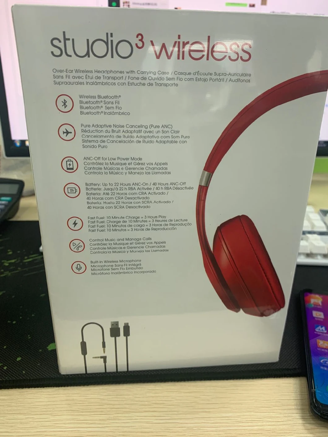 Beats Wireless for Studio3 Smart Phone Earphone Bluetooth Headset Urbeat Headphone