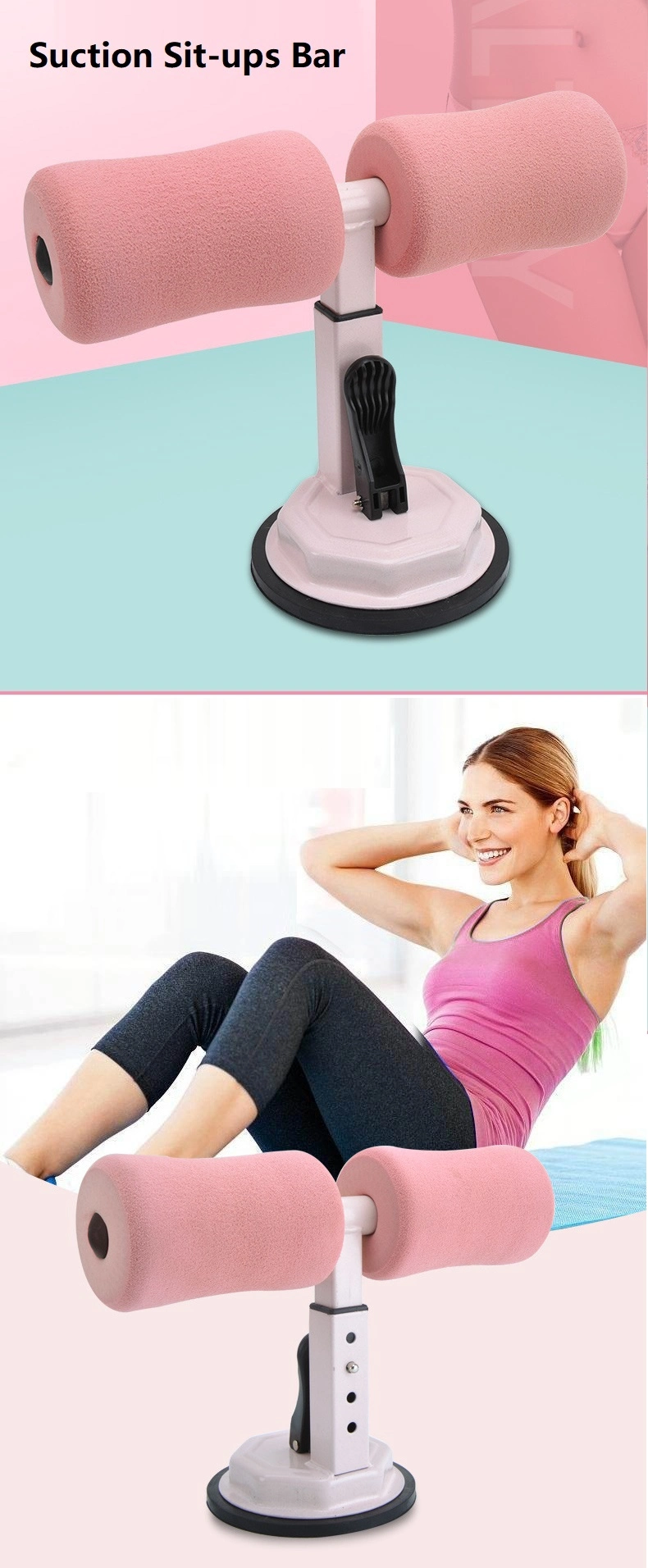 Portable Self Suction Sit up Assistant Device with 4 Adjustable Positions