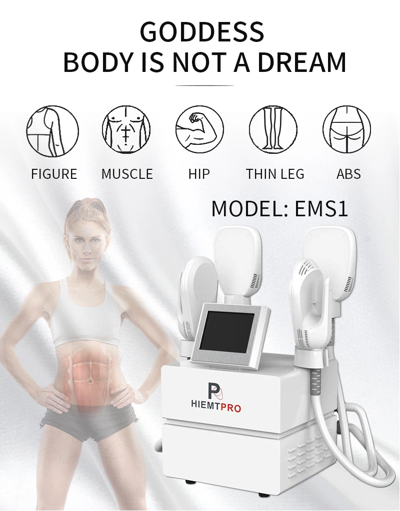 4 Handles EMS Sculpt Electro Magnetic Therapy Muscle Stimulator Machine