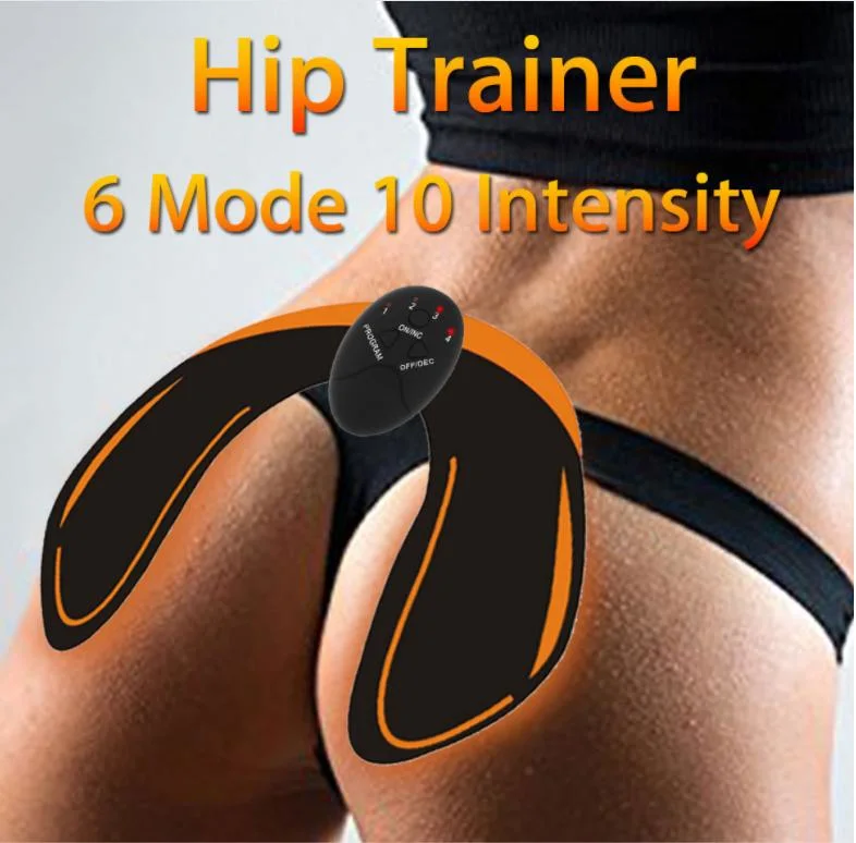 Smart Ladies Easy Body Fitness Equipment Safety 6mode 10 Intensity EMS Ass Paste Hip Trainer for Home Use