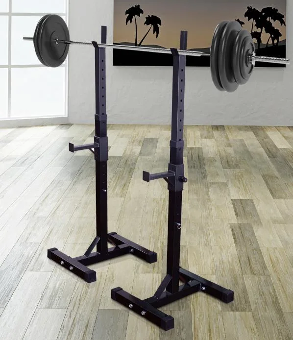Heavy Duty Weights Bar Barbell Squat Stand Stands Barbell Rack Spotter Gym Fitness Power Rack Holder Bench