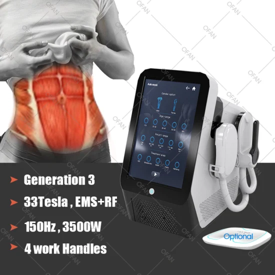 Ofan 33 Tesla Slim stimola lo scultore muscolare Bodi dimagrante dispositivo EMS RF per perdita di peso con RF